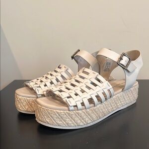 Kelsi Dagger Cream Espadrille Platform Sandals